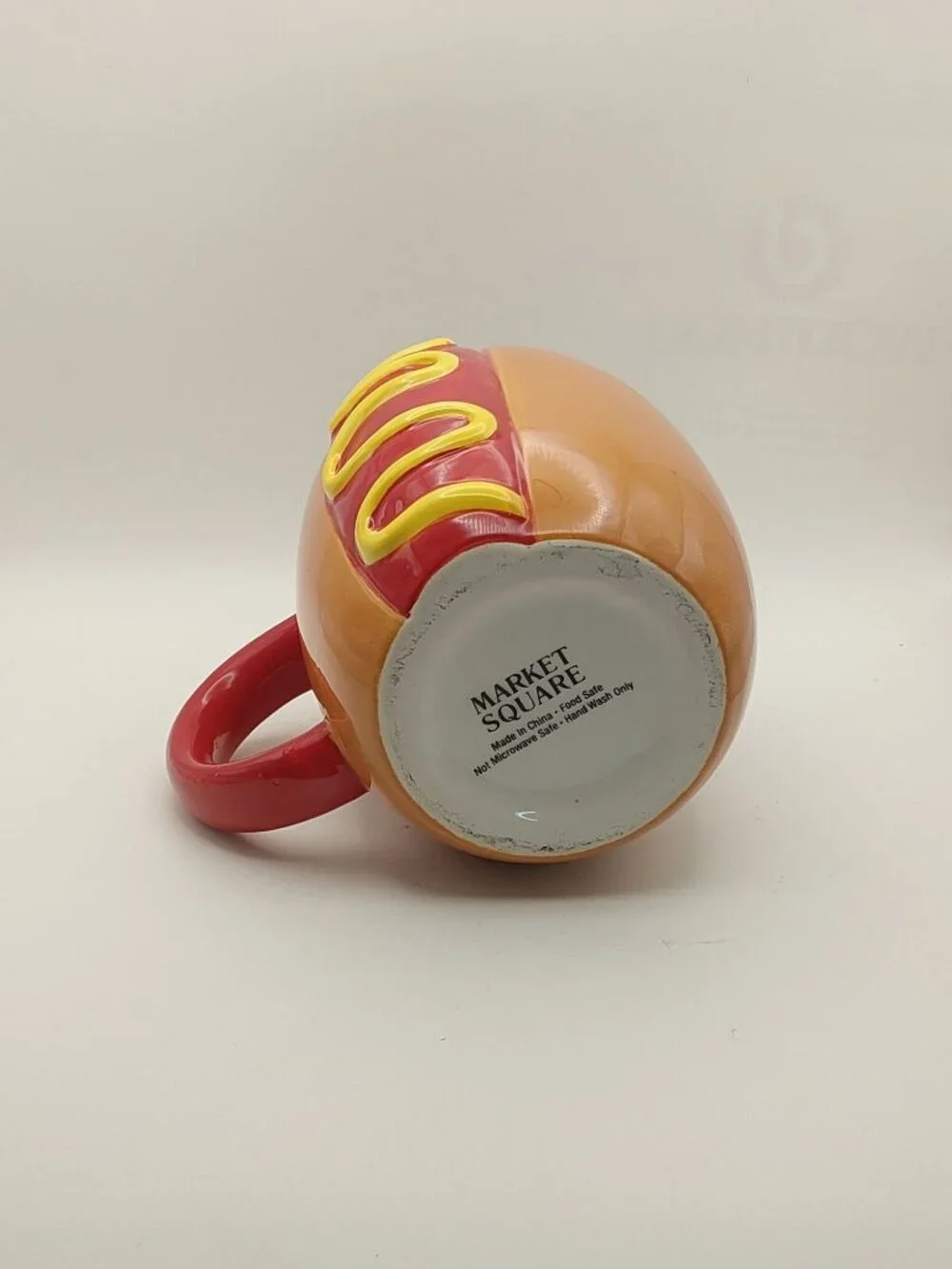 Market Square Hot Dog Coffee Mug Ceramic Hand Wash Only 12 oz Novelty Design Bro
